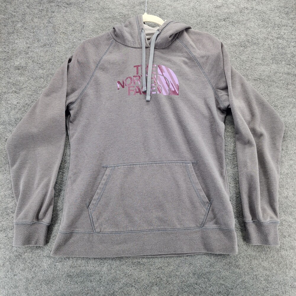 North Face Hoodie Womens Large Gray Hooded Sweatshirt